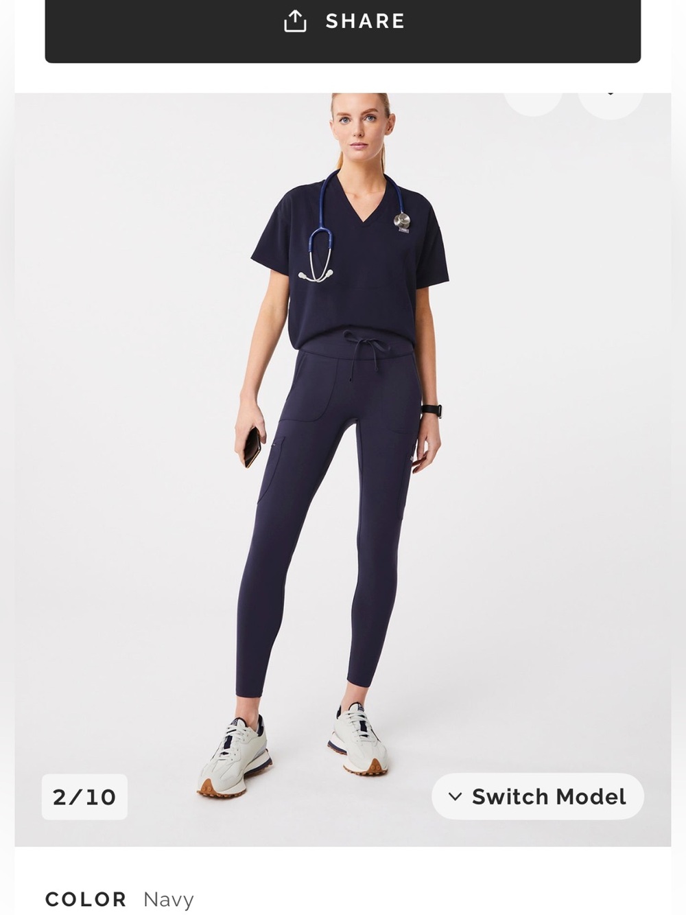 Figs Women’s Navy Stretch Jogger Leggings